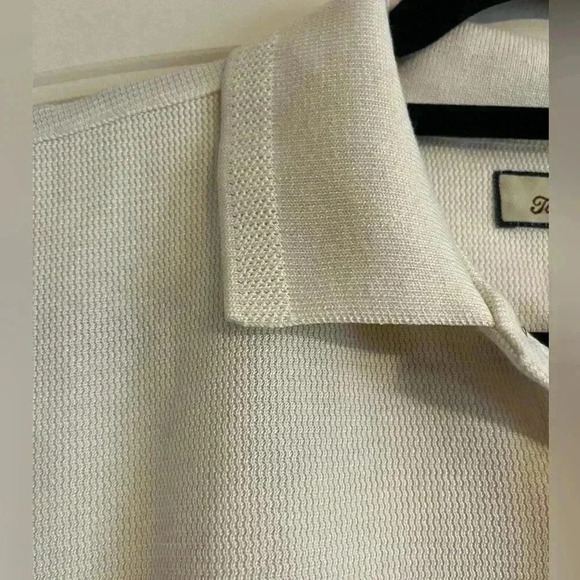 Tommy Bahama silk blend polo shirt top size Medium off white - Picture 4 of 6